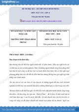 Giải đề thi kì 2 Ngữ văn lớp 11 năm 2019 - 2020 trường THPT Phan Đình Phùng